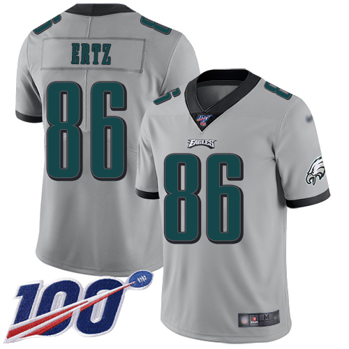 86 Limited Zach Ertz Silver Football Mens Jersey Philadelphia Eagles Inve