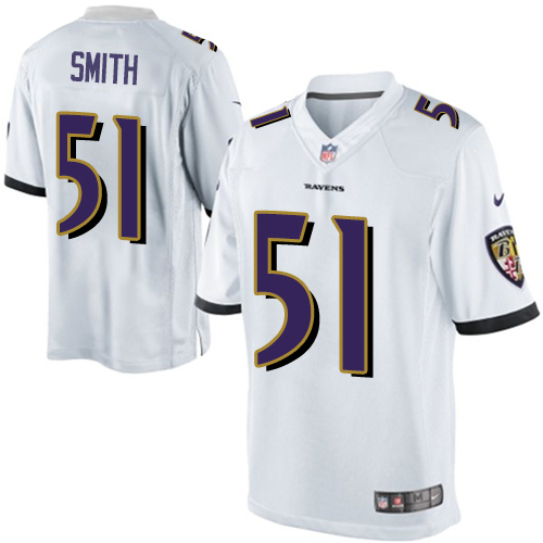 Men Nike NFL Baltimore Ravens #51 Daryl Smith Road White Limited Jersey Buy