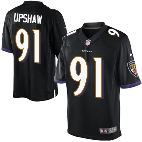 Men Nike NFL Baltimore Ravens #91 Courtney Upshaw Black Limited Jersey Buy