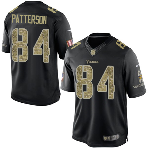 Men Nike NFL Minnesota Vikings #84 Cordarrelle Patterson Black Salute to Se