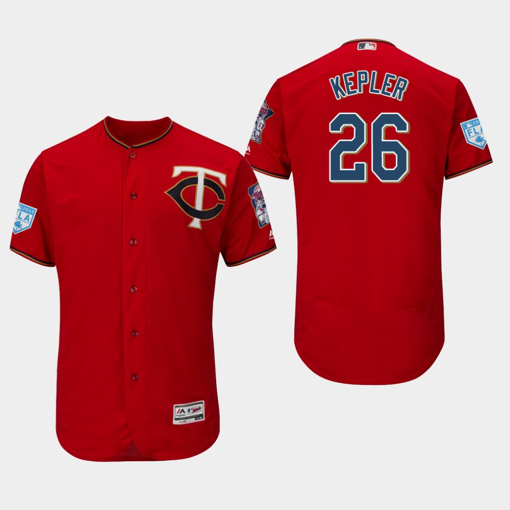 Men's Minnesota Twins 2019 Spring Training Max Kepler Flex Base Jersey Scar