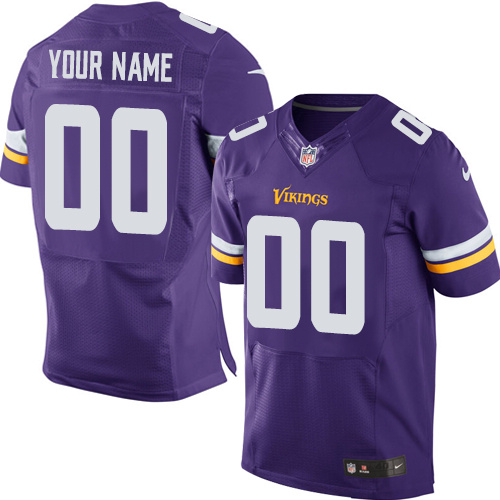 Minnesota Vikings Customized Men's Home Jersey - Purple Nike NFL Elite Buy