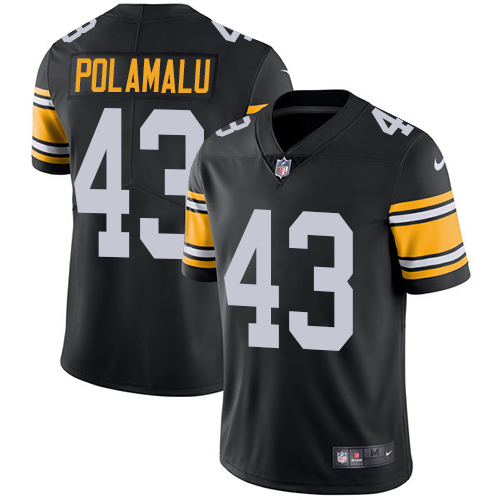 Nike Troy Polamalu Limited Black Alternate Men's Jersey - NFL Pittsburgh St