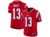 #13 Limited Phillip Dorsett Red Football Men's Jersey New England Patriots Inverted Legend