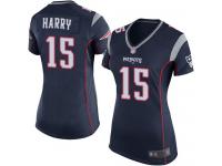 #15 Game N'Keal Harry Navy Blue Football Home Women's Jersey New England Patriots