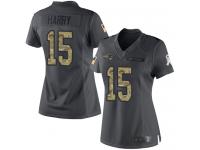 #15 Limited N'Keal Harry Black Football Women's Jersey New England Patriots 2016 Salute to Service