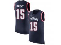 #15 Limited N'Keal Harry Navy Blue Football Men's Jersey New England Patriots Rush Player Name & Number Tank Top