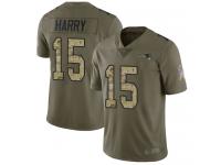 #15 Limited N'Keal Harry Olive Camo Football Youth Jersey New England Patriots 2017 Salute to Service