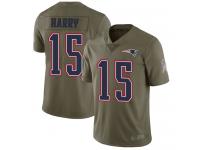 #15 Limited N'Keal Harry Olive Football Youth Jersey New England Patriots 2017 Salute to Service