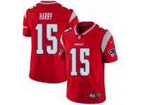 #15 Limited N'Keal Harry Red Football Youth Jersey New England Patriots Inverted Legend