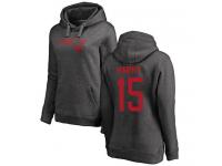 #15 N'Keal Harry Ash Football One Color Women's New England Patriots Pullover Hoodie