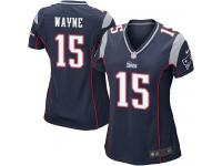 #15 Reggie Wayne New England Patriots Home Jersey _ Nike Women's Navy Blue NFL Game