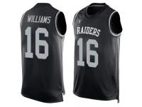 #16 Tyrell Williams Black Football Men's Jersey Oakland Raiders Player Name & Number Tank Top