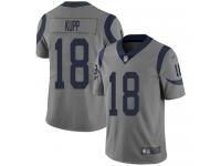 #18 Limited Cooper Kupp Gray Football Men's Jersey Los Angeles Rams Inverted Legend