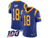 #18 Limited Cooper Kupp Royal Blue Football Alternate Youth Jersey Los Angeles Rams Vapor Untouchable 100th Season