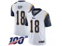 #18 Limited Cooper Kupp White Football Road Youth Jersey Los Angeles Rams Vapor Untouchable 100th Season