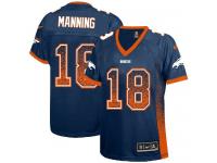 #18 Peyton Manning Denver Broncos Jersey _ Nike Women's Navy Blue Drift Fashion NFL Game