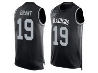 #19 Ryan Grant Black Football Men's Jersey Oakland Raiders Player Name & Number Tank Top