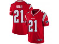 #21 Limited Duron Harmon Red Football Men's Jersey New England Patriots Inverted Legend