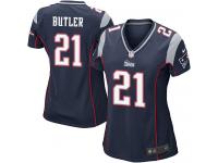 #21 Malcolm Butler New England Patriots Home Jersey _ Nike Women's Navy Blue NFL Game