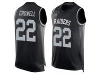 #22 Isaiah Crowell Black Football Men's Jersey Oakland Raiders Player Name & Number Tank Top