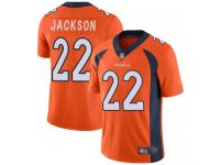 #22 Limited Kareem Jackson Orange Football Home Men's Jersey Denver Broncos Vapor Untouchable