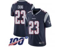 #23 Limited Patrick Chung Navy Blue Football Home Men's Jersey New England Patriots Vapor Untouchable 100th Season