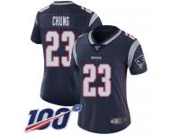 #23 Limited Patrick Chung Navy Blue Football Home Women's Jersey New England Patriots Vapor Untouchable 100th Season