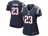 #23 Patrick Chung New England Patriots Home Jersey _ Nike Women's Navy Blue NFL Game