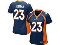 #23 Ronnie Hillman Denver Broncos Alternate Jersey _ Nike Women's Navy Blue NFL Game