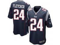 #24 Bradley Fletcher New England Patriots Home Jersey _ Nike Youth Navy Blue NFL Game