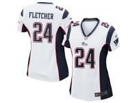 #24 Bradley Fletcher New England Patriots Road Jersey _ Nike Women's White NFL Game