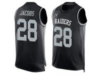 #28 Josh Jacobs Black Football Men's Jersey Oakland Raiders Player Name & Number Tank Top