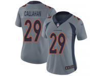 #29 Limited Bryce Callahan Silver Football Women's Jersey Denver Broncos Inverted Legend