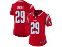 #29 Limited Duke Dawson Red Football Women's Jersey New England Patriots Inverted Legend