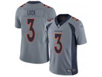 #3 Limited Drew Lock Silver Football Men's Jersey Denver Broncos Inverted Legend