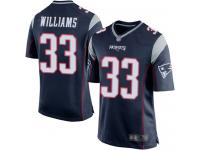 #33 Game Joejuan Williams Navy Blue Football Home Men's Jersey New England Patriots