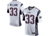 #33 Game Joejuan Williams White Football Road Men's Jersey New England Patriots