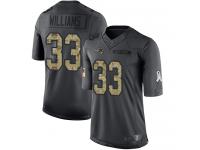 #33 Limited Joejuan Williams Black Football Men's Jersey New England Patriots 2016 Salute to Service