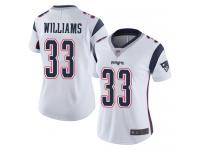 #33 Limited Joejuan Williams White Football Road Youth Jersey New England Patriots Vapor Untouchable