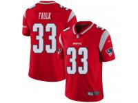 #33 Limited Kevin Faulk Red Football Men's Jersey New England Patriots Inverted Legend