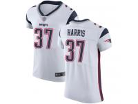 #37 Elite Damien Harris White Football Road Men's Jersey New England Patriots Vapor Untouchable