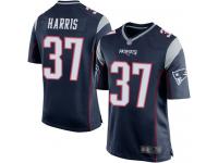 #37 Game Damien Harris Navy Blue Football Home Men's Jersey New England Patriots