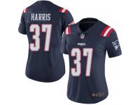 #37 Limited Damien Harris Navy Blue Football Women's Jersey New England Patriots Rush Vapor Untouchable