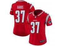 #37 Limited Damien Harris Red Football Women's Jersey New England Patriots Inverted Legend