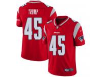 #45 Limited Donald Trump Red Football Men's Jersey New England Patriots Inverted Legend