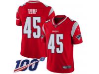 #45 Limited Donald Trump Red Football Youth Jersey New England Patriots Inverted Legend 100th Season