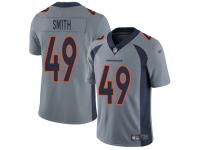 #49 Limited Dennis Smith Silver Football Men's Jersey Denver Broncos Inverted Legend