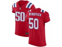 #50 Elite Chase Winovich Red Football Alternate Men's Jersey New England Patriots Vapor Untouchable