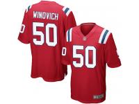 #50 Game Chase Winovich Red Football Alternate Men's Jersey New England Patriots